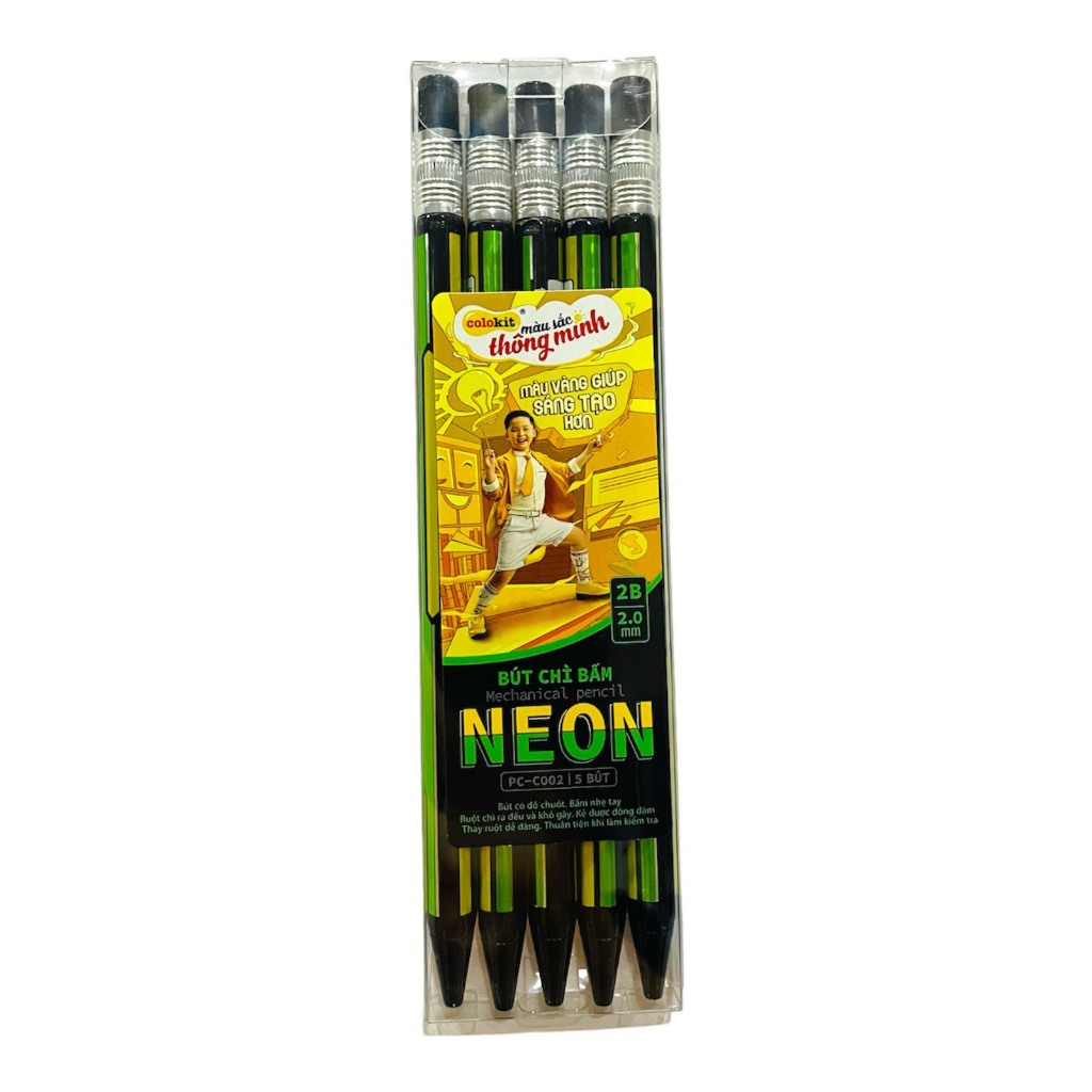 (5 ชิ้น/กล่อง) Colokit Neon PC-C002 2B 2.0 mm Pressed Pencil
