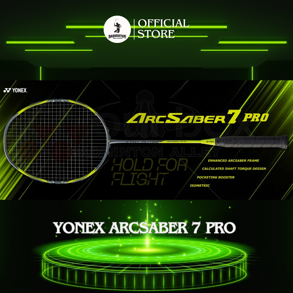 ไม้แบดมินตัน Yonex Arcsaber 7 Pro Standard 10กก. มีคาร์บอน 100% ไม้แบดมินตันคุณภาพสูงราคาถูก - Zinex