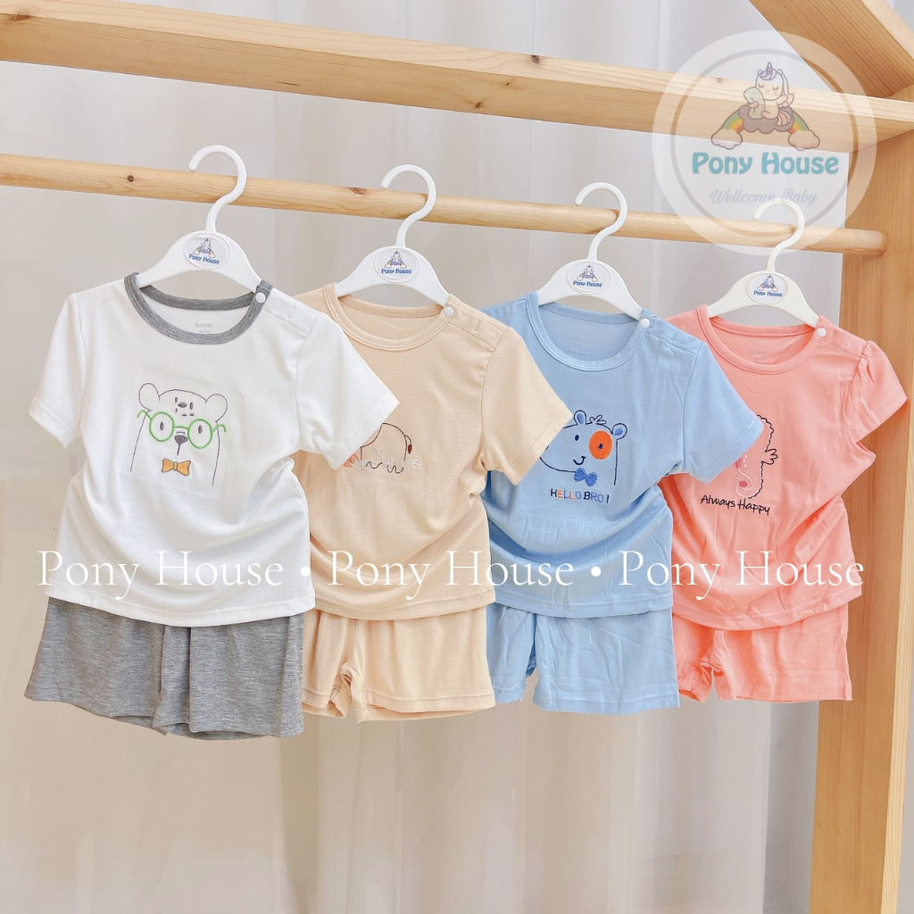 ชุดแขนสั้น Dokma Super Soft and Cool Petit สําหรับเด็กชายและเด็กหญิงขนาด 6-9M ถึง 2-3Y