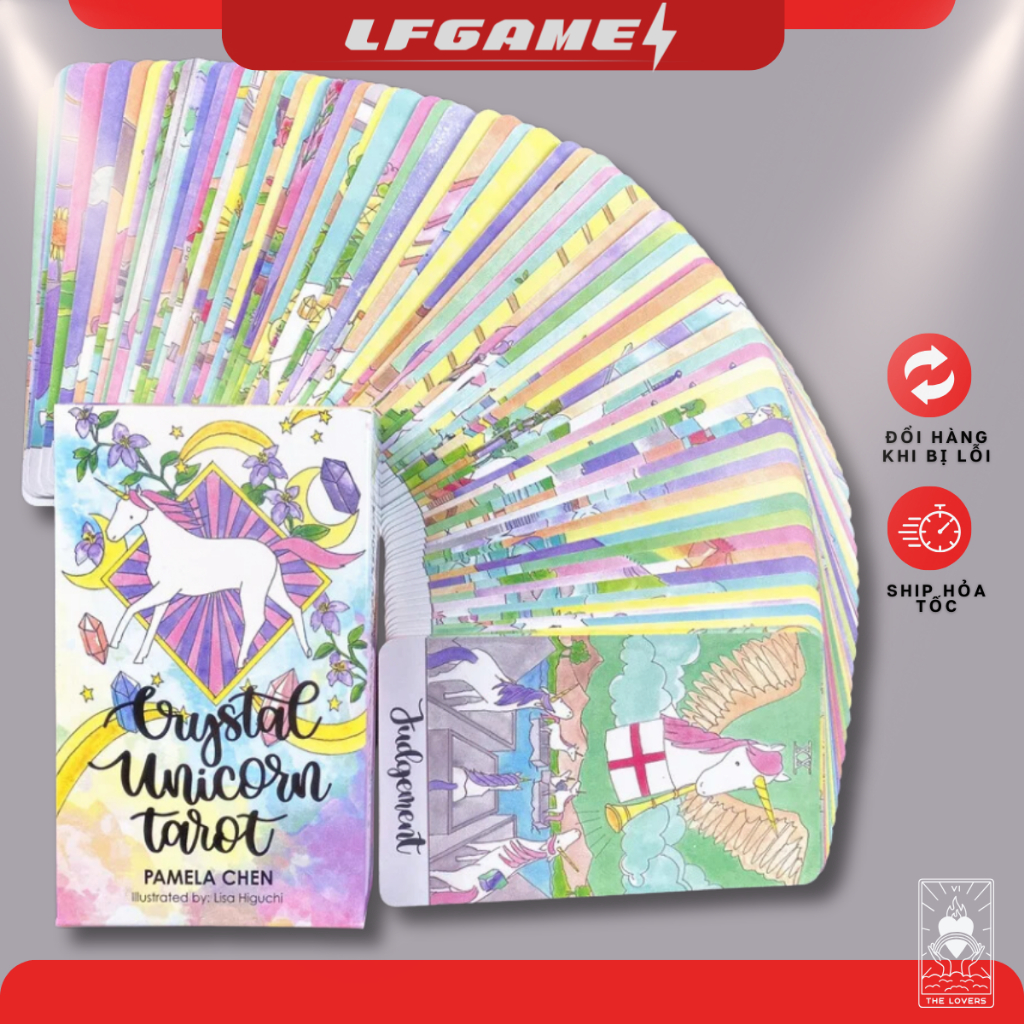 CRYSTAL UNICORN Tarot Deck ขนาดมาตรฐานภาษาอังกฤษ [BUY ANY 2 SETS AND GET A PURIFYING STONE]