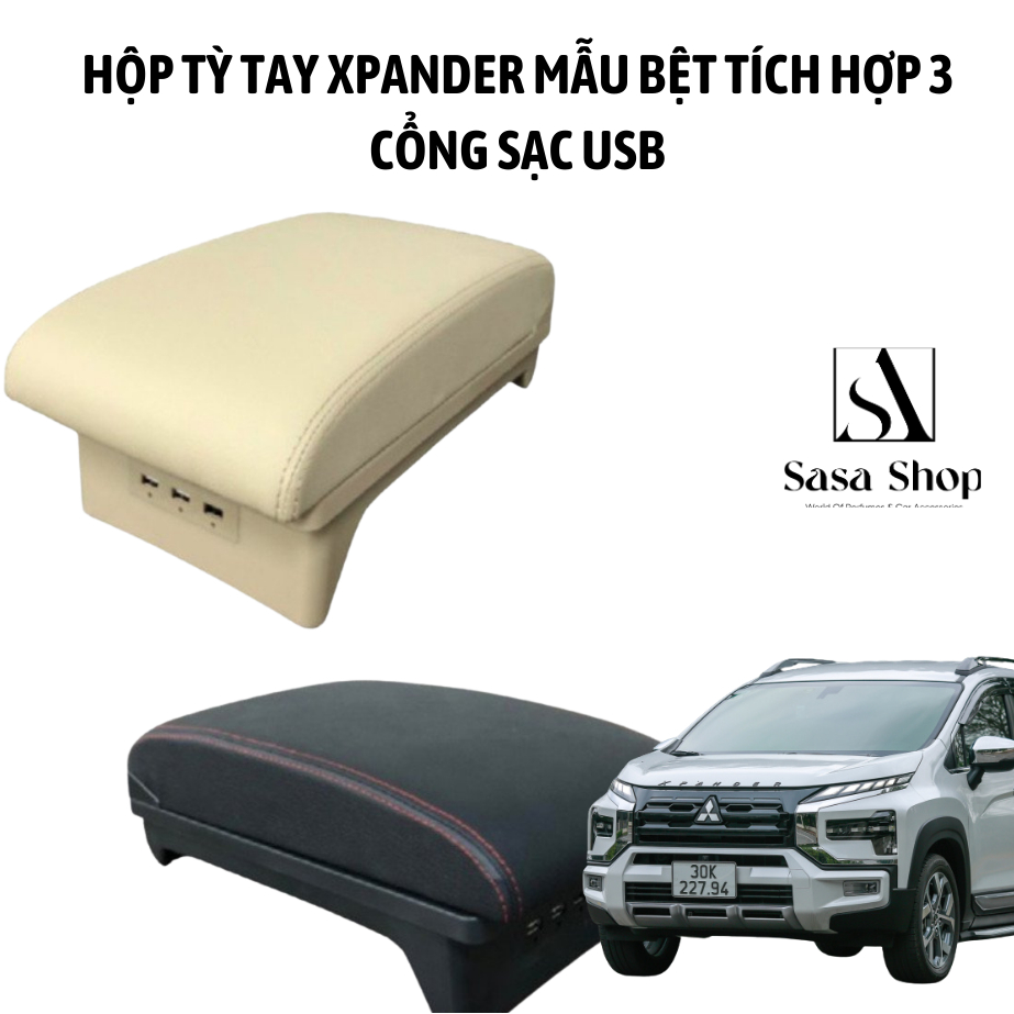 XPANDER กล่องที่วางแขน รุ่น Integrated พร้อมพอร์ตชาร์จ USB 3 พอร์ต