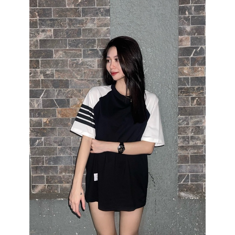 Tom BROWNE เสื้อยืดแขนกุด Unisex วัสดุผ้าฝ้าย 100% 2-Way Stretch - Full Tag Zip Bag