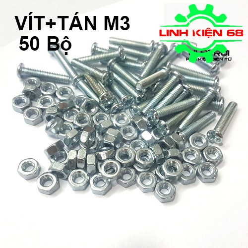 M3 SCREWS, M3 SCREWS + SCREWS หลายขนาดเสริม (ชุด 50 ชิ้น)
