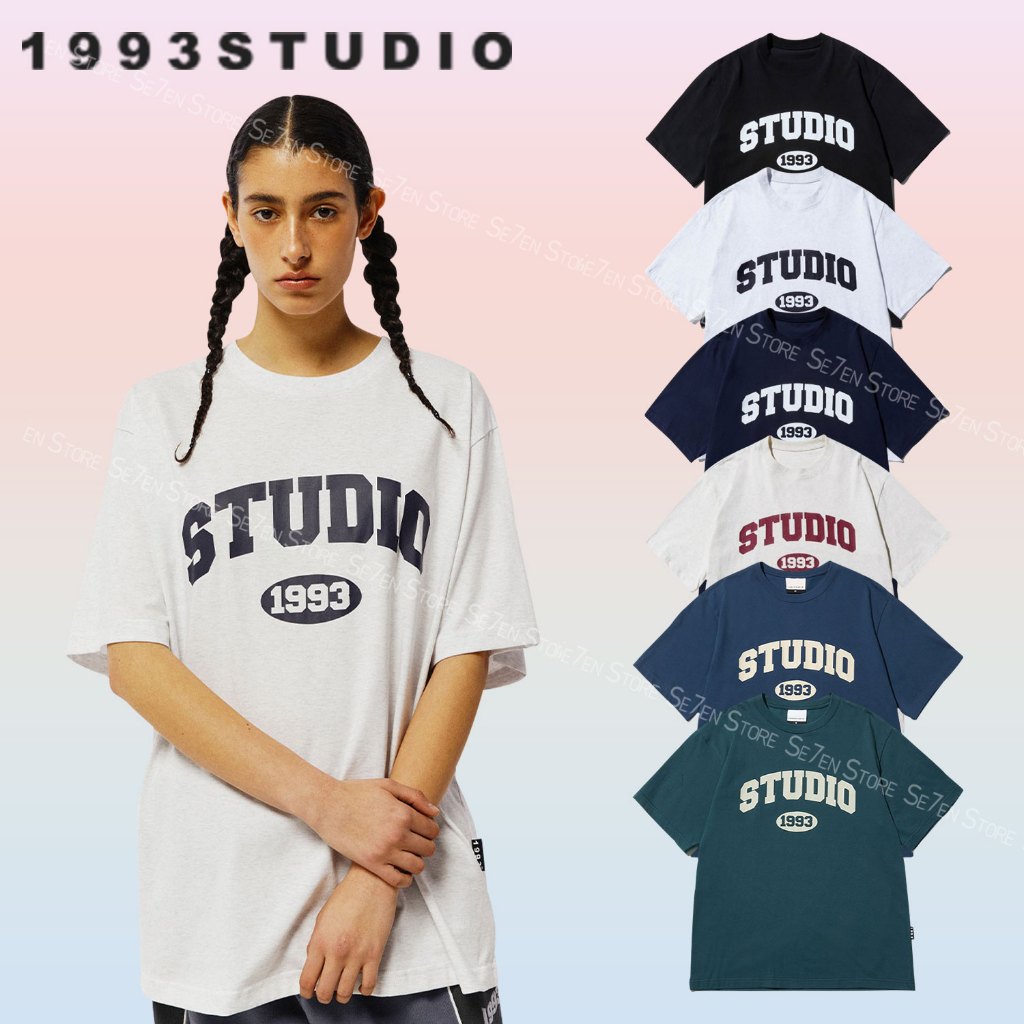 1993studio เสื้อยืด made in Korea แขนสั้น Oversize Unisex สําหรับผู้ชายและผู้หญิง ผ้าเท่ๆ