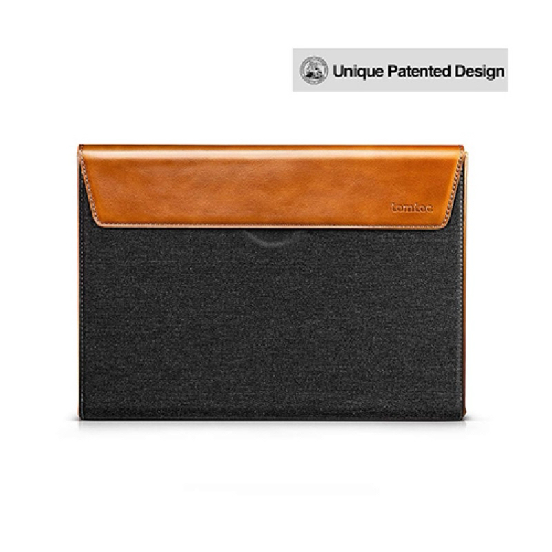 TOMTOC (USA) PREMIUM LEATHER SHOCKPROOF BAG สําหรับ MAKBOOK PRO 13 13.6 15 16′ ใหม่ GREY – H15-E01Y