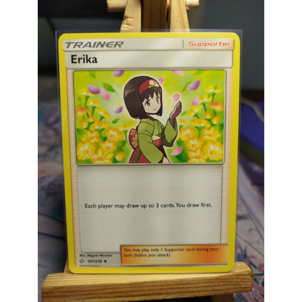 [KW2 Pokemon ] [EN ] Pokemon Trainer Supporter Erika Card - 191 / 236 - ไม ่ ธรรมดา