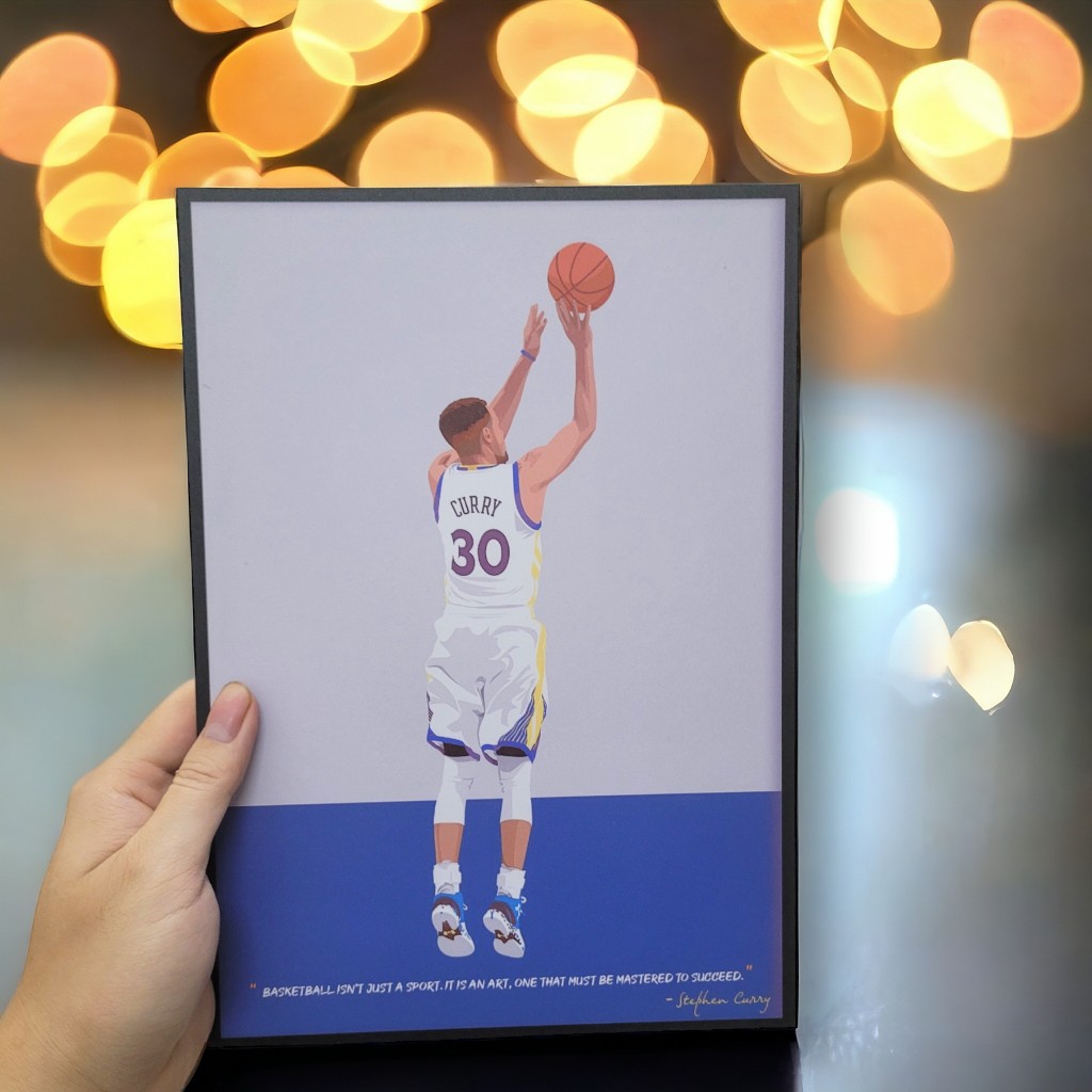 ️ Steph Currys Poster - NBA Wall Decal Painting - ภาพวาดบาสเกตบอลตกแต่ง | Xoilactv