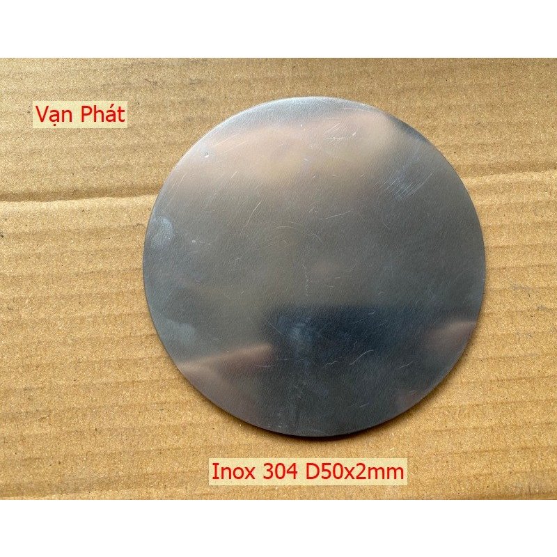 คอมโบ 5 ชิ้น แผ่นสแตนเลส 304 D50x2mm