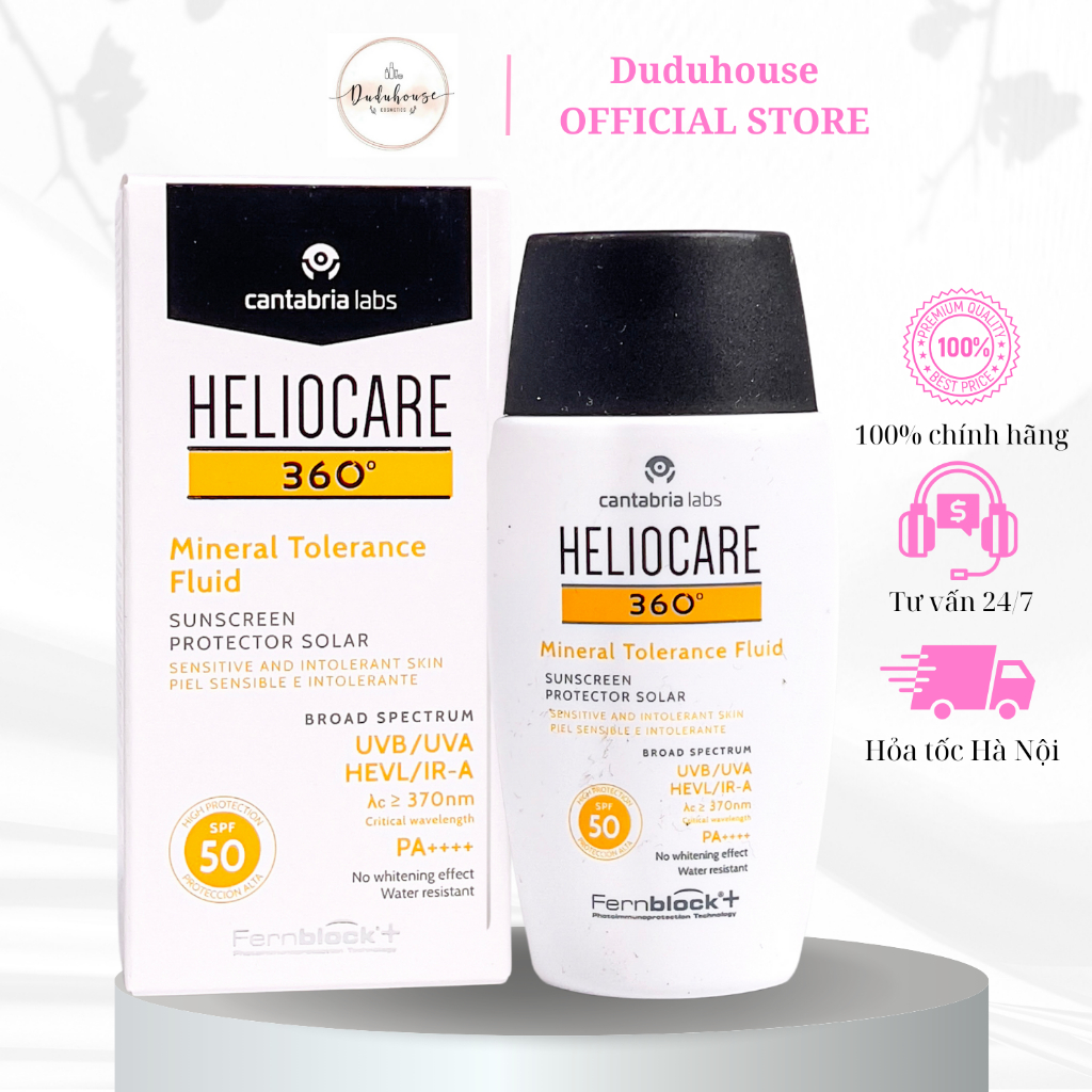 Heliocare 360 Mineral Tolerance Fluid SPF 50 PA + + 50ml Duduhouse