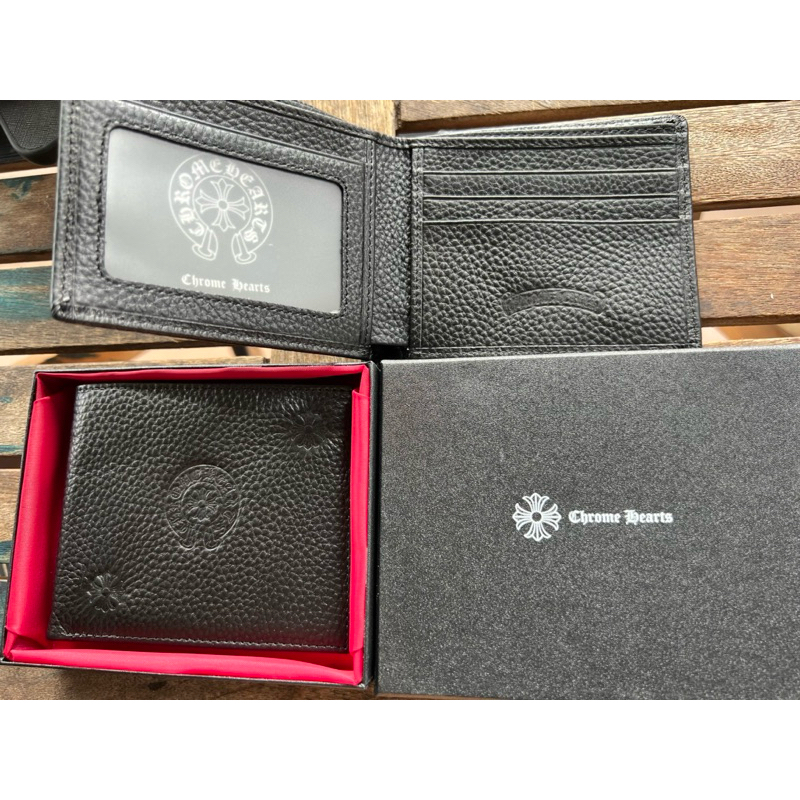 กระเป๋าสตางค์หนังแท้ Chrome Hearts ครบกล่อง