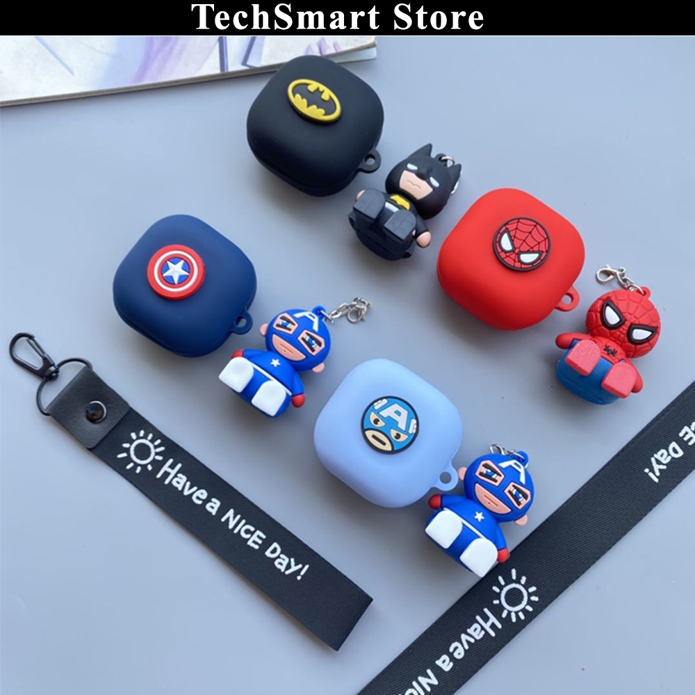 เคสป้องกันพร้อมพวงกุญแจสําหรับ Samsung Galaxy Buds Core,Buds 2 Pro,Buds Fe,Buds 2,Buds Live,Buds Pro