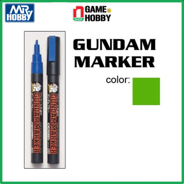 Gundam MARKER GM15 - FLUORESCENT GREEN - Mr Hobby ของแท ้ GUNDAM Model Coloring Pen
