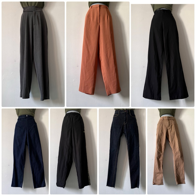 [21ตุลาคม] กางเกงสํานักงานมือ 2 สําหรับผู้หญิง ootd เฒ่า 32 33 50 86