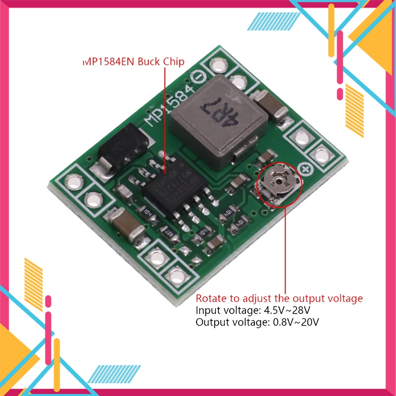 MP1584 DC-DC MP1584EN 3A โมดูลแรงดันต่ําสําหรับ Arduino เปลี่ยน LM2596