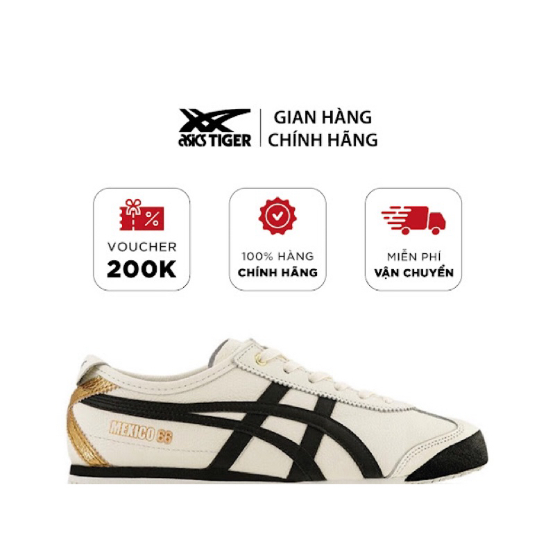 [ ของแท ้ ] Onitsuka Tiger Mexico Shoes 66'Cream Black' [1183B493 100 ] "