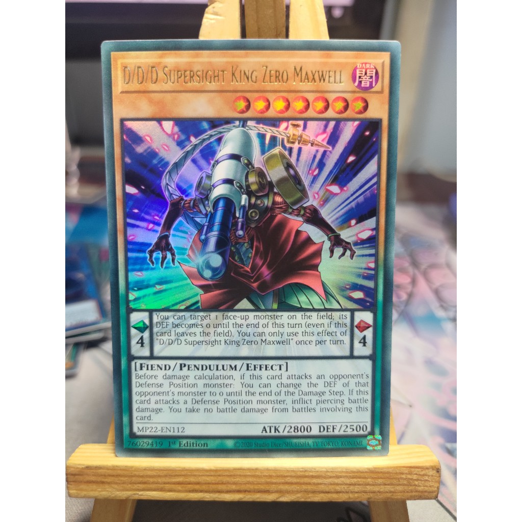 [KW2 Yugioh] [EN-UK] Supersight King Zero Maxwell D/D/D Card - MP22-EN112 - Ultra Rare 1st Edition