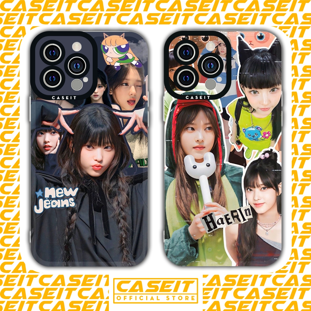 Caseit Newjeans Kpop Haerin เคส iphone ขอบสี่เหลี่ยมน่ารัก 8/8plus/x/xs/11/12/13/14/pro/max/plus/promax