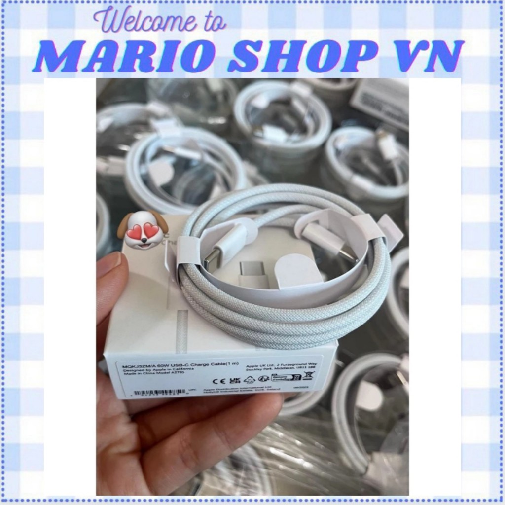 สายร่ม Apple ชาร์จเร็ว USB-C 60W pin C To C กล่อง Siu Xanh