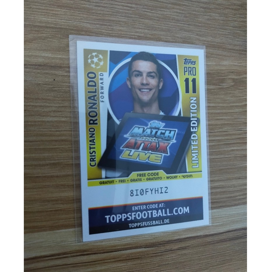 Topps Match Attax 17/18 Ronaldo Live Card Pro 11 Limited Edition Football Card - Real Madrid - CR7