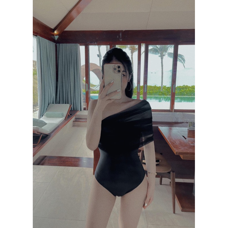 บิกินี่วันพีซ บิกินี่ตาข่ายเปิดไหล่ หรูหรา สําหรับผู้หญิง โดย Moc Bikini