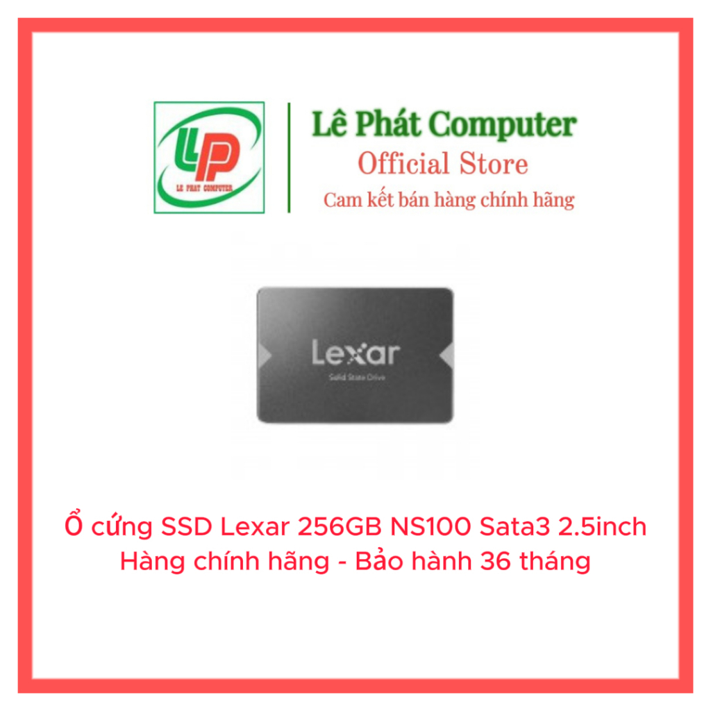 Lexar 256GB Sata3 2.5 นิ้ว SSD (LNS100-256RB) - สินค้าของแท้ - 36 เดือน