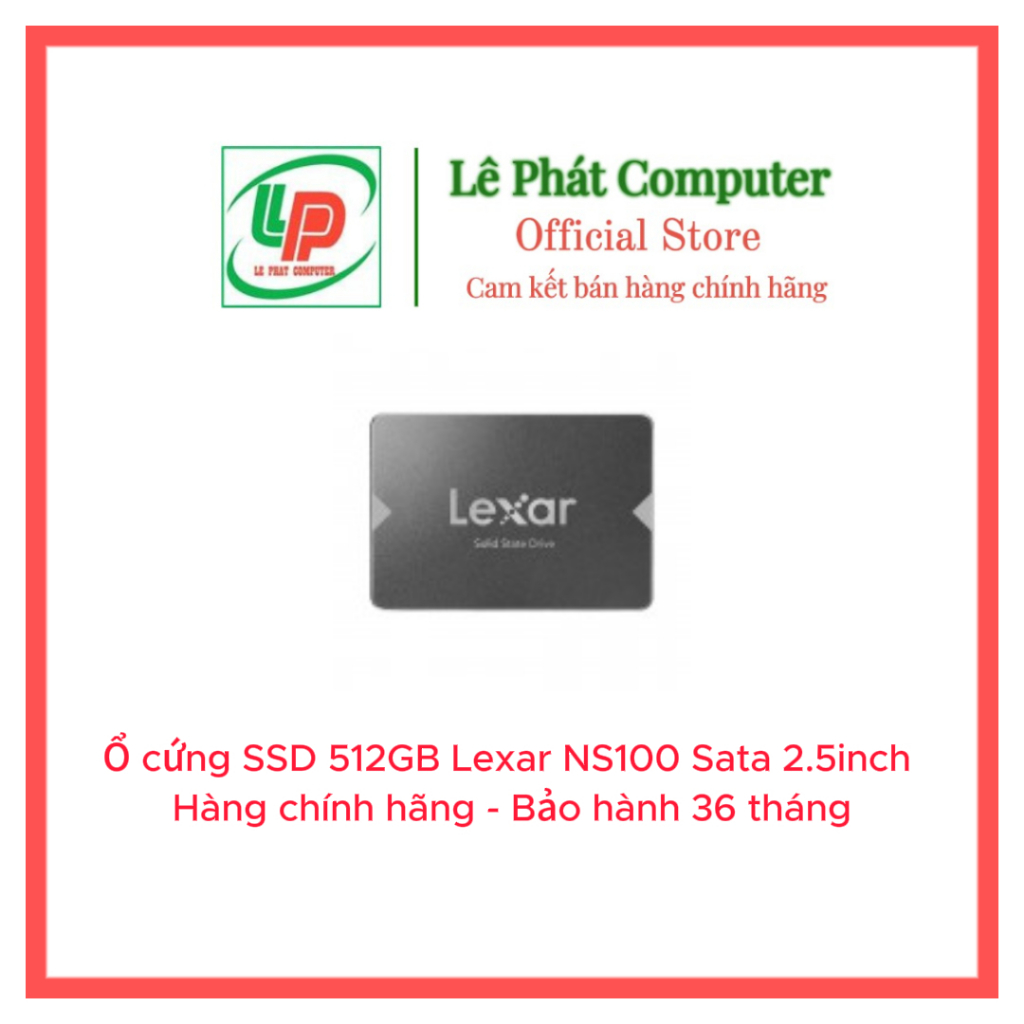 Lexar 256GB / 512GB Sata3 2.5 นิ้ว SSD (LNS100-512RB) - ของแท้ - 36 เดือน