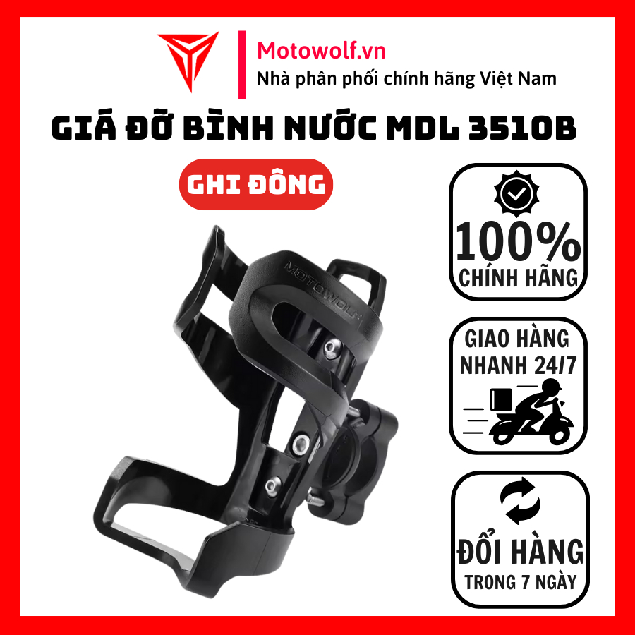 Motowolf MDL 3510B ที่วางขวดน้ําแบบแฮนด์ - ของแท้ Motowolf Vietnam