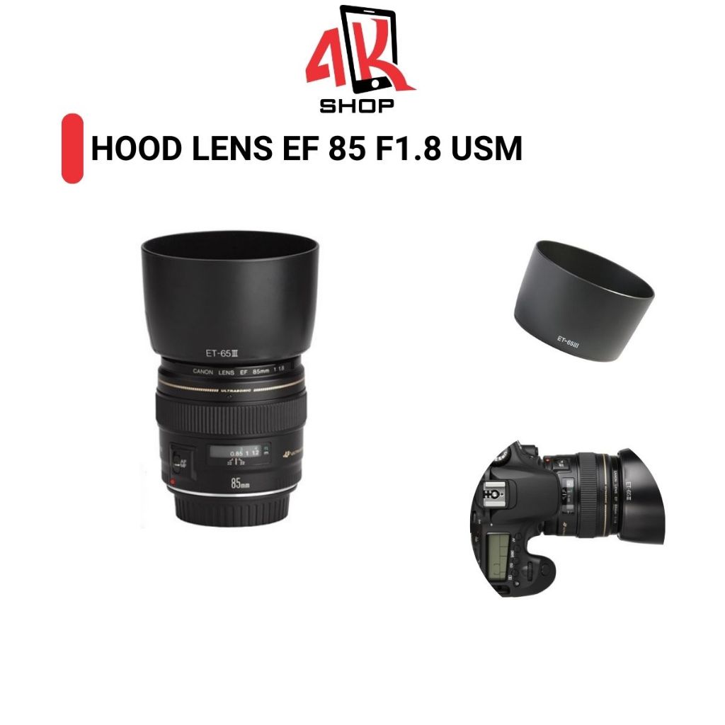 ลําโพงบังแดด ET-65III สําหรับ Canon Hood 85 F1.8 USM เลนส ์