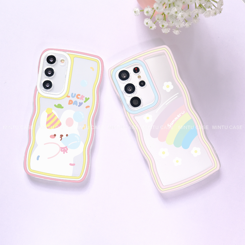 Wavy Case Oppo Reno8T 5G Reno8 5G A3s A31 A5 A9 2020 A54 5G A74 5G A57 A77s Reno6z reno6(5G) Reno7z8