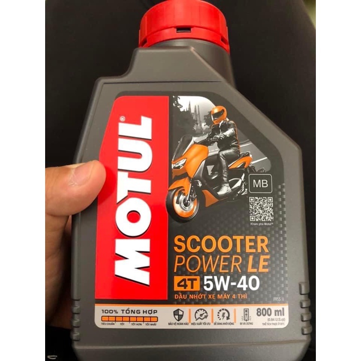 Motul Scooter Power LE 5W40 สังเคราะห์ 100% 0.8L