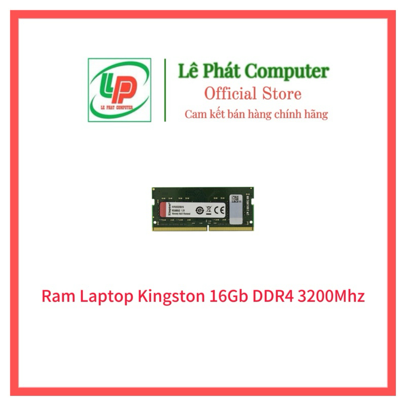 Kingston Laptop Ram 8GB / 16Gb DDR4 3200MHz (KVR32S22S8/16) - สินค้าของแท้ - 36 เดือน