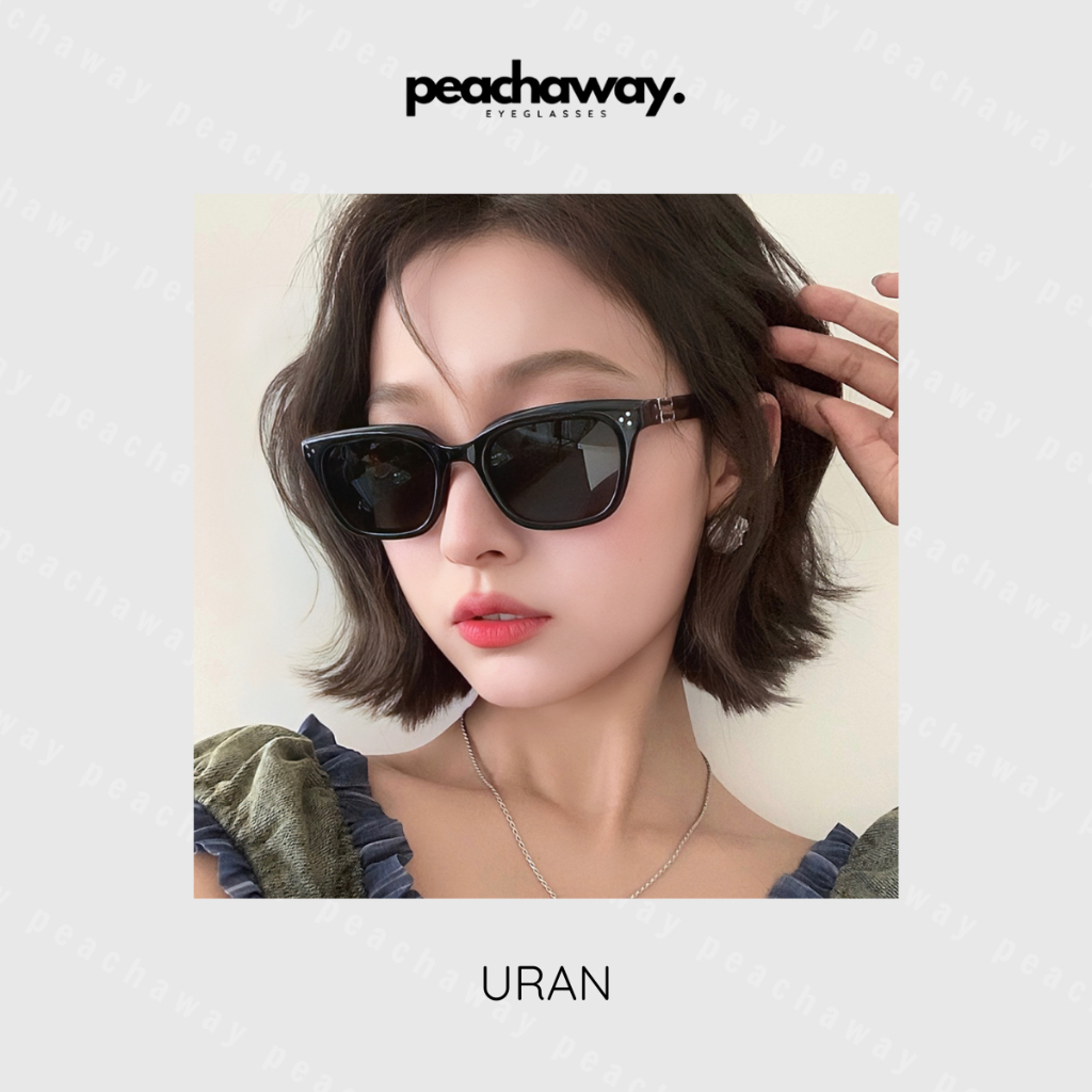 Uran TREND SUNGLASSES 2 COLORS BLACK, OLIVE BLUE (แถมซองหนัง 39 เซ็นต์) / เหมาะสําหรับทุกรูปหน้า เสื้อผ้า สินค้า | พีชอะเวย์
