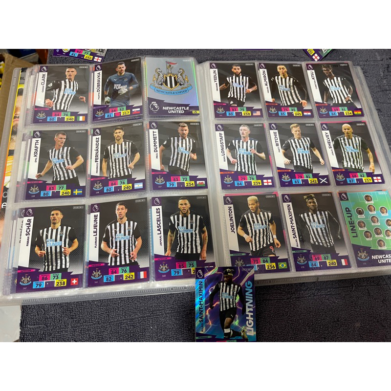 ชุดการ์ดนักฟุตบอล Match Attax & Panini Club Newcastle