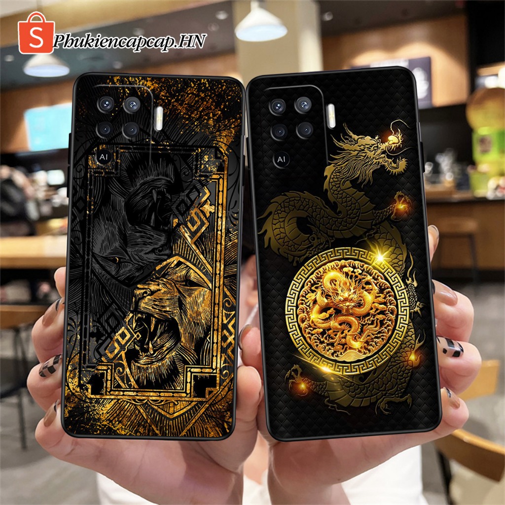 เคส Oppo A94 / A94 5G - เคส Oppo พิมพ์ลายมังกรทอง แบรนด์พรีเมี่ยม