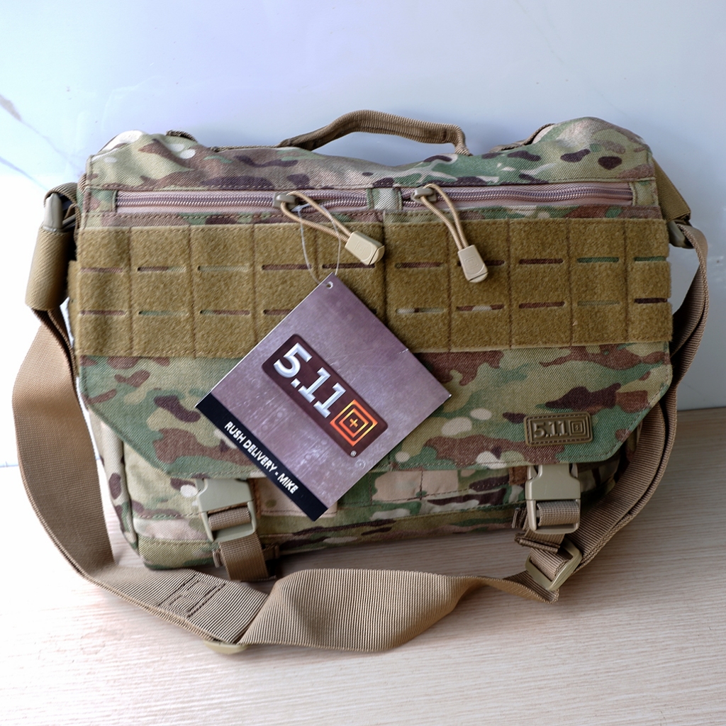 {HCM} Tactical 511 Rush Delivery Messenger Mike Tactical กระเป๋าสะพายข้างแฟชั่น สีมัลติแคม