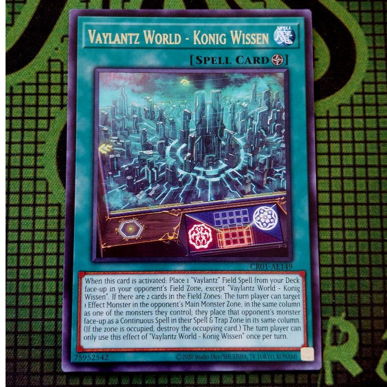 [ Do Lac Shop ] Yugioh Spell Vaylantz World Cards - Konig Wissen (R) CR01-AE149