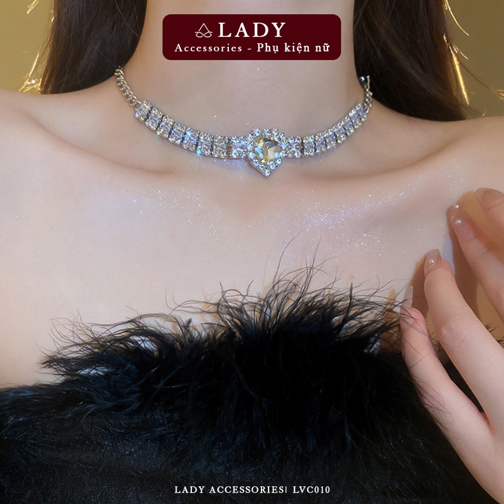 สร้อยคอโชคเกอร์สุดหรูสําหรับผู้หญิงพร้อมหินสําหรับงานปาร์ตี้ เครื่องประดับแฟชั่น Lady Accessories - 