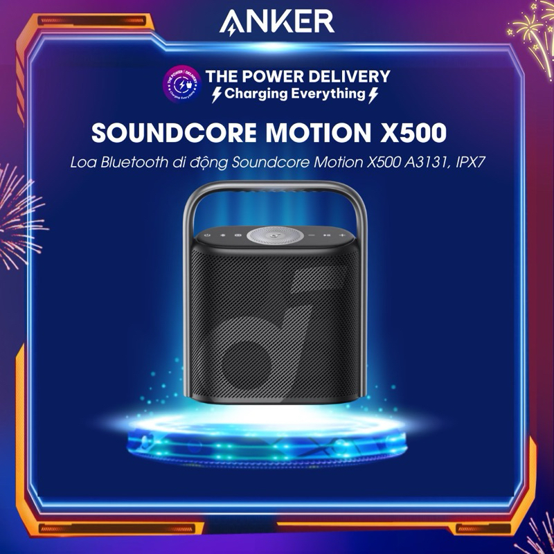 Soundcore Motion X500 A3131 ลําโพงบลูทูธพกพา IPX7 เสียงความละเอียดสูง Hires LDAC ขนาดกะทัดรัด ความจุ