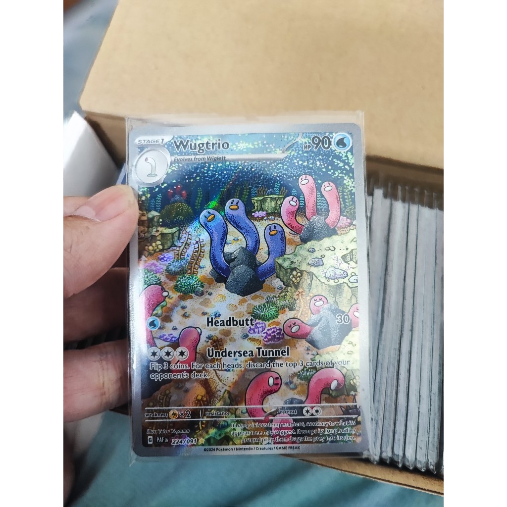 [YFS] การ์ด 1 ใบ PKM/Yugioh TCG POKEMON Wugtrio - 224/091 - ภาพประกอบหายาก