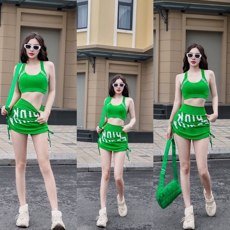 อีรอสซิค ชุดออกกําลังกาย ชุดออกกําลังกายผู้หญิง ชุดเซตผู้หญิง ชุดไปทะเลผู้หญิง ชุดว่ายนํ้าผู้หญิง (อา-01) - รูปที่ 4