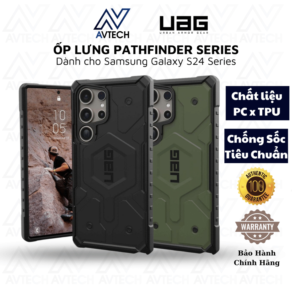 Uag PATHFINDER Magnetic Wireless Charging Case สําหรับ Samsung Galaxy S24 Ultra - ของแท ้