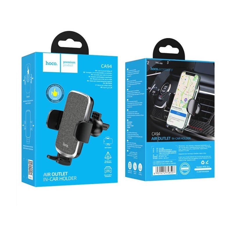 HOCO CA94 ที่วางโทรศัพท์ในรถยนต์สําหรับช่องเครื่องปรับอากาศ