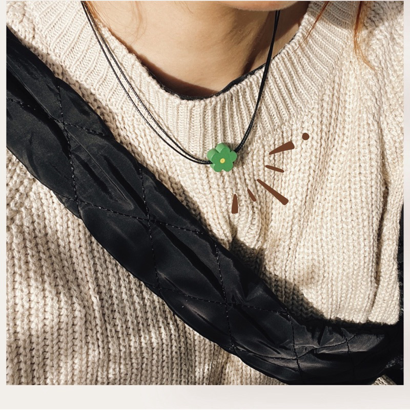 Moe Necklace - สร้อยคอ/สร้อยคอดอกไม้ไม้ชาร์มผสม สวมใส่ได้หลายแบบ