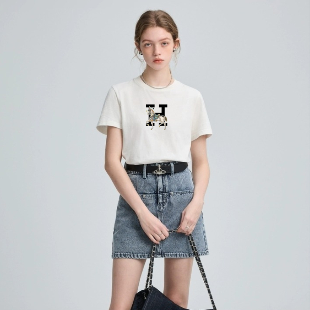 วัยรุ่นบ้า rtb010 เสื้อยืดเบบี้ที คอกลม แบบกลาง แขนสั้น นุ่มและเท่ห์ ผ้าคอตตอน 4 ทาง