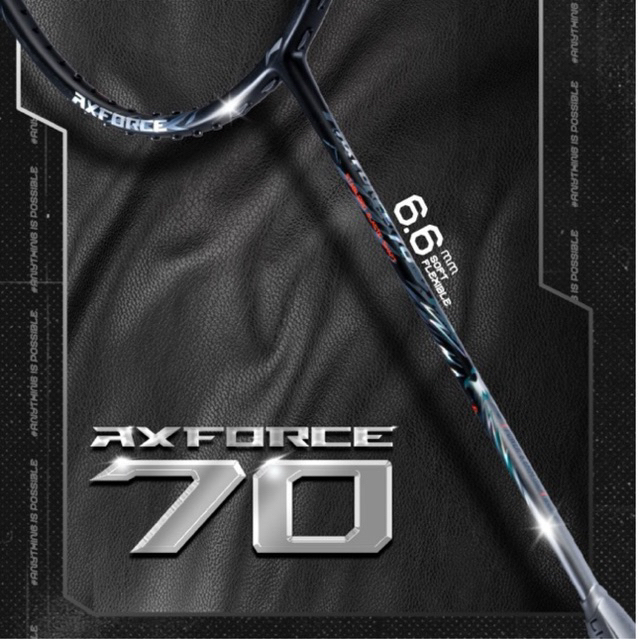 ซับใน axforce 70 silver wolf ไม้แบดมินตัน max tension 13kg + แถมปลอก 2 ชิ้น และซองใส่