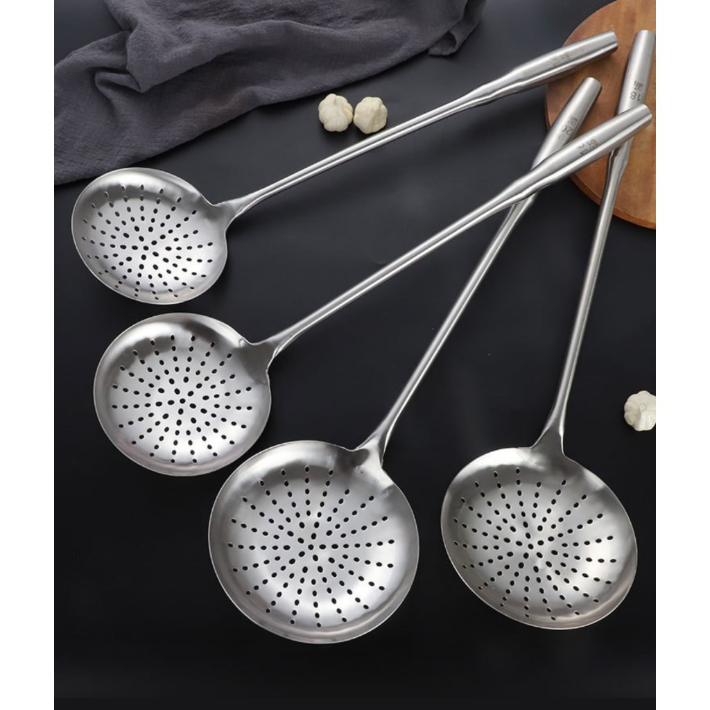 ขนาดใหญ่ SIR-FRYING LADDER สําหรับ INFESTRIAL KITCHEN, PARTY, HOTEL, RESURANT - HANDLE 56 ซม. ยาว, ป