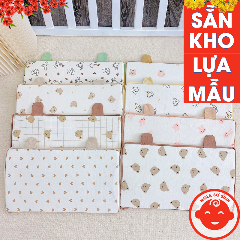 หมอนยางพารา MUSLIN FABRIC นุ่มสบายสําหรับเด็กทารก G25