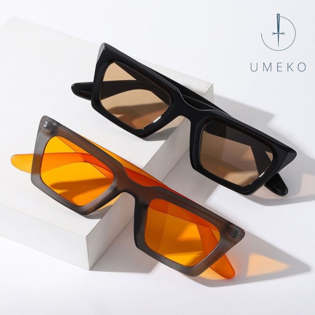 UMEKO แว่นกันแดดทรงสี่เหลี่ยม NK58 สําหรับผู้ชายและผู้หญิงที่มีป้องกันรังสียูวีเพื่อปกป้องดวงตา