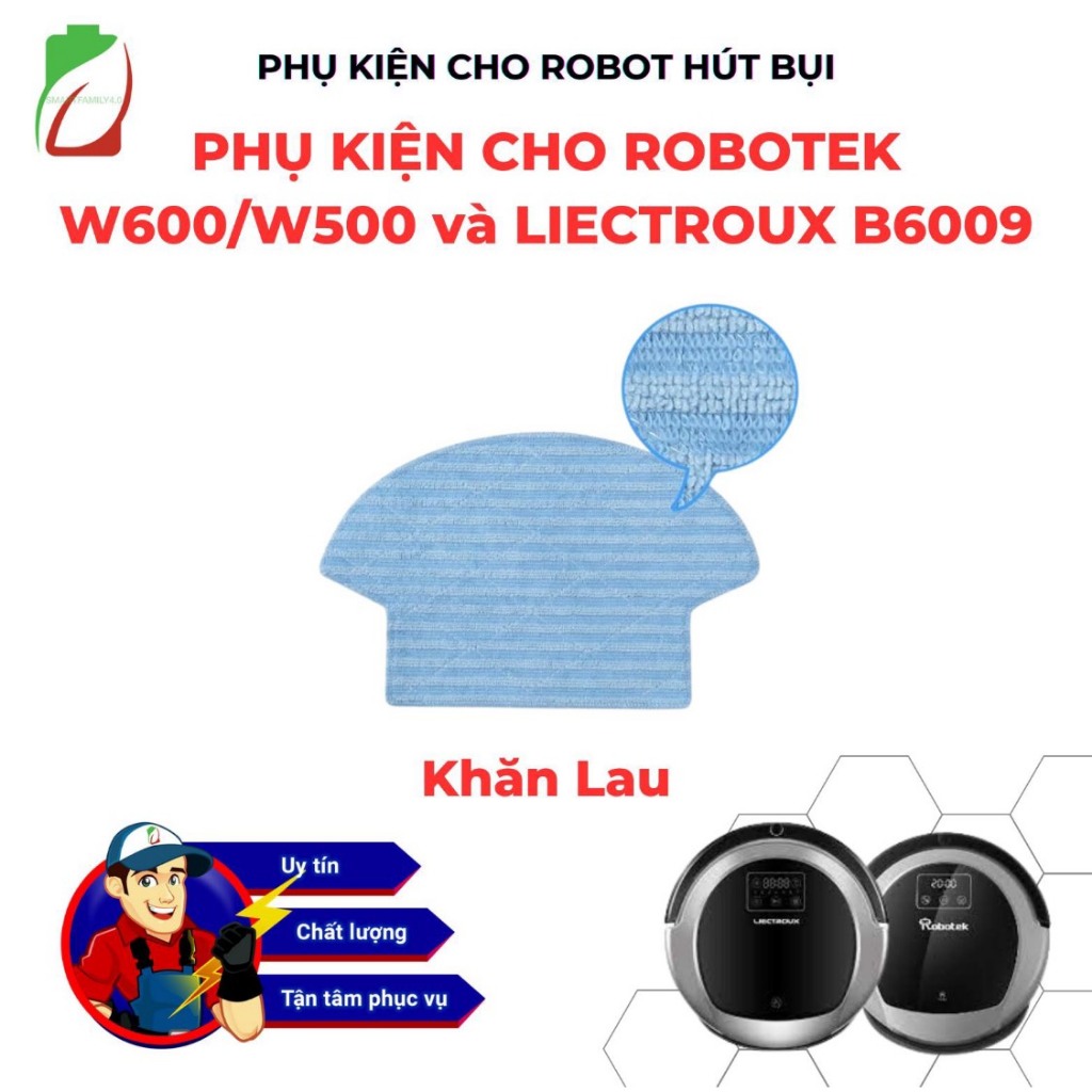 ผ้าขนหนูทําความสะอาดสําหรับหุ่นยนต์EK VACUUM CLEANER ROBOTEK W500/W600 และ LIECTROUX B6009