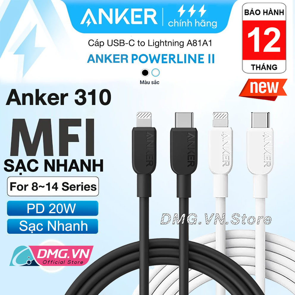 Anker Type-C ถึง L A81A1 / A81A5 0.9m Power Line Flow สายชาร์จเร็ว 12T